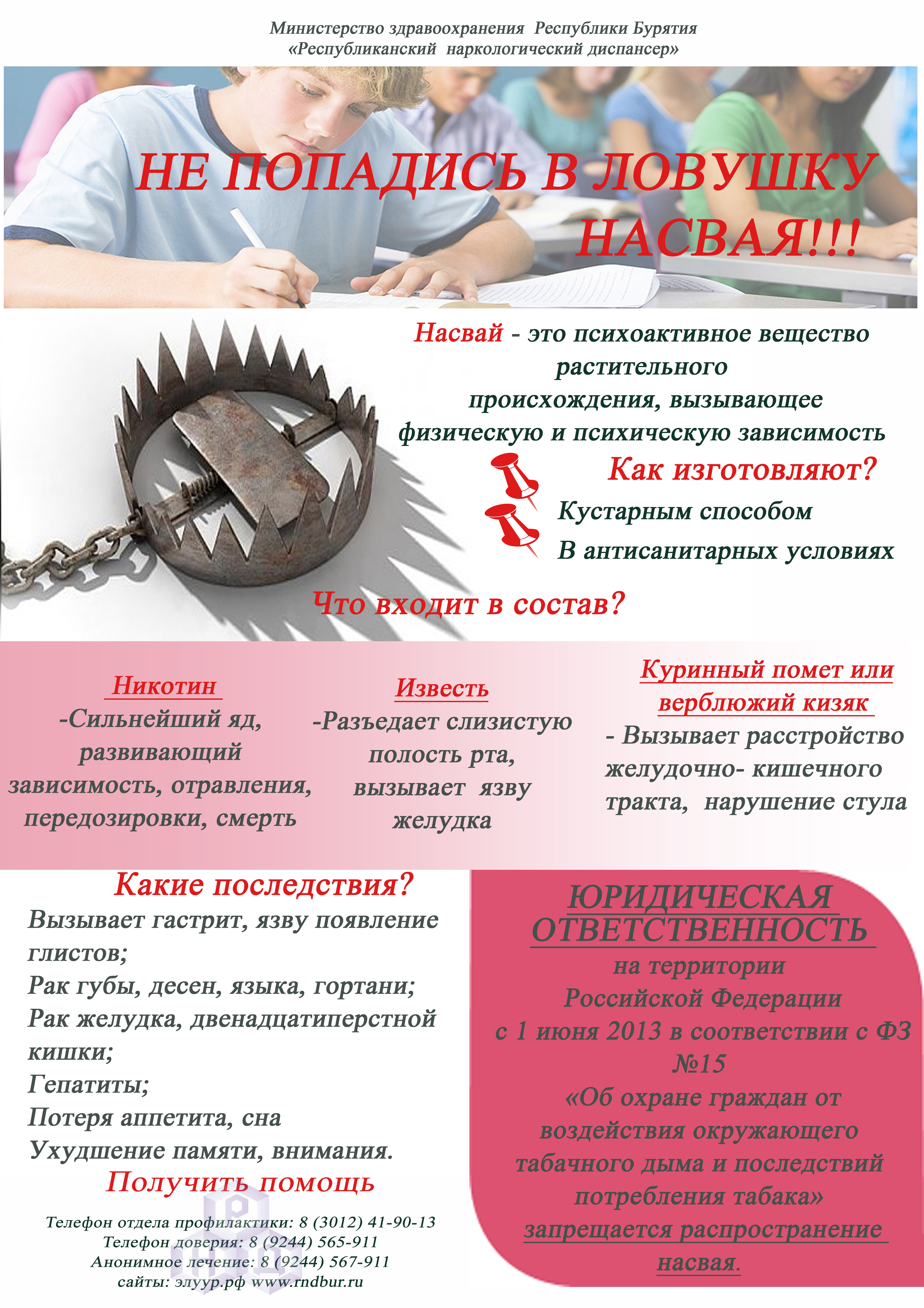 Последствия употребления Насвая